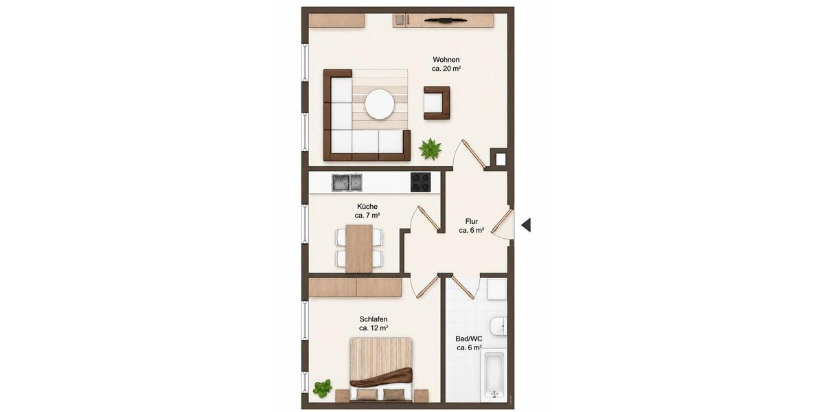 Etagenwohnung Chemnitz Ebersdorf - 2 Zimmer, 51 m&sup2;, 40.749&euro; | Angebot:27115145