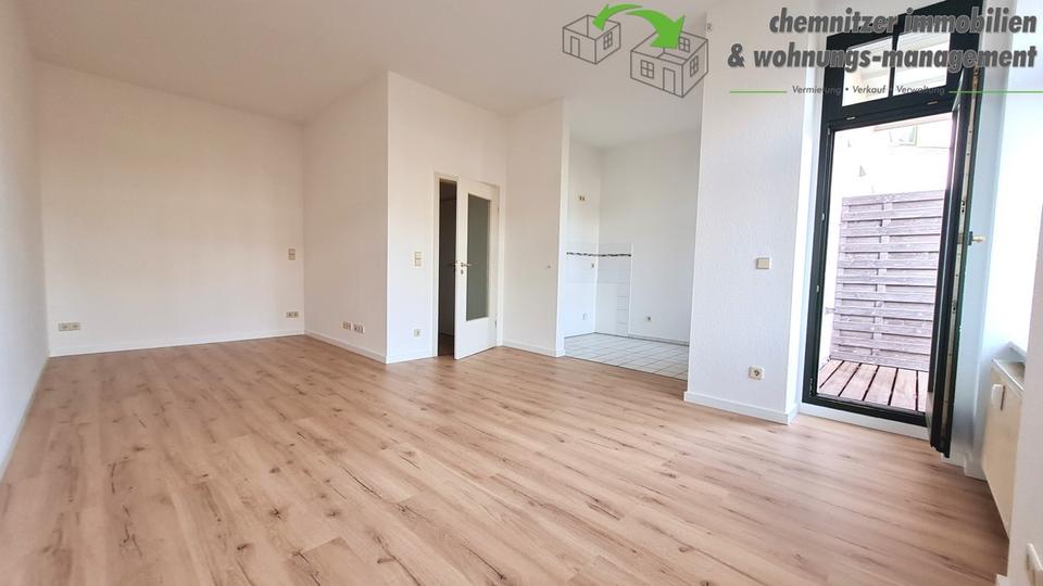 Preiswerte 1-Raum-Wohnung mit Balkon auf dem Chemnitzer Kaßberg 1 zimmer