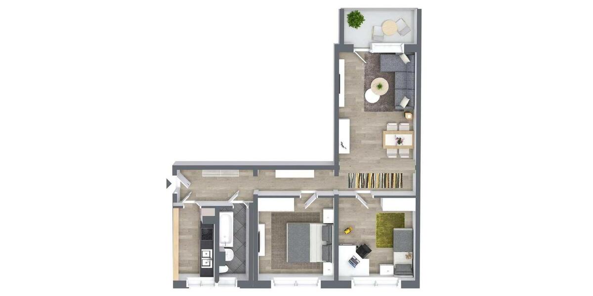 Erdgeschoßwohnung Chemnitz Helbersdorf - 3 Zimmer, 71 m&sup2;, 427&euro; | Angebot:25924320