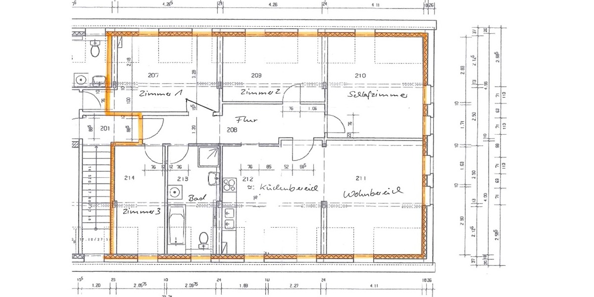 Viel Platz unterm Dach: 5‑Zimmer-Wohnung mit Sichtbalken & Tageslichtbad! - Etagenwohnung Chemnitz Gablenz | Angebot:26674854