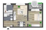 Etagenwohnung Chemnitz Adelsberg - 2 Zimmer, 46 m&sup2;, 284&euro; | Angebot:26682539