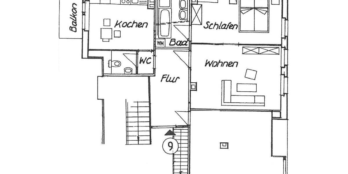 Dachgeschoßwohnung Chemnitz Kapellenberg - 3 Zimmer, 88 m&sup2;, 660&euro; | Angebot:26295075