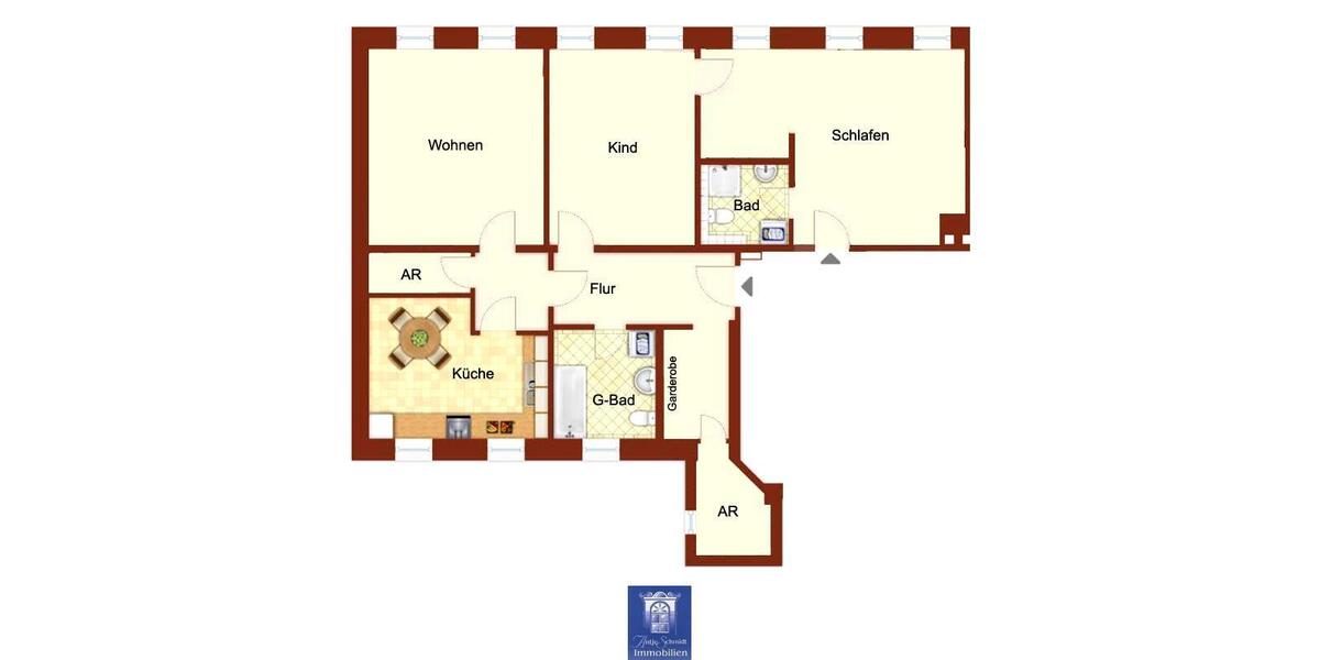 Etagenwohnung Brand-Erbisdorf Erbisdorf - 3 Zimmer, 106 m&sup2;, 610&euro; | Angebot:24630297