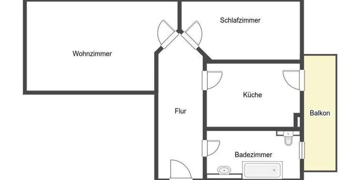 Etagenwohnung Chemnitz Kaßberg - 2 Zimmer, 66 m&sup2;, 89.900&euro; | Angebot:26893330