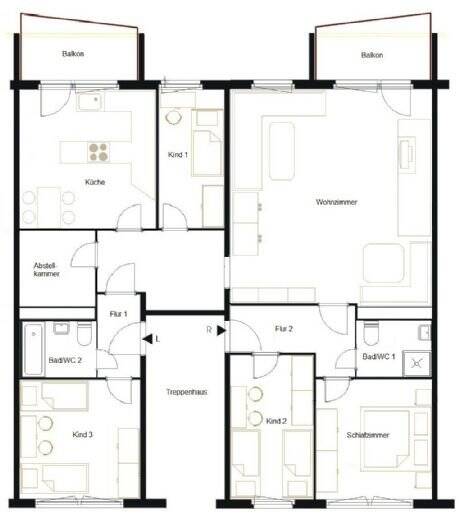 Etagenwohnung Flöha Plaue - 5 Zimmer, 127 m&sup2;, 625&euro; | Angebot:19350550