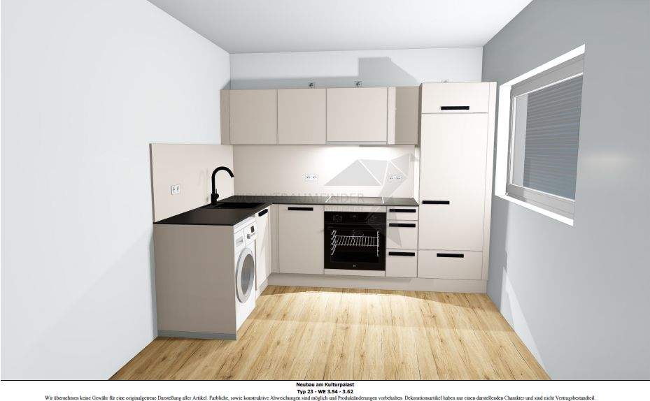 ++ Erstbezug nach Neubau ++ 1-Zimmer-Wohnung mit Balkon und Einbauküche am Kulturpalast 1 zimmer