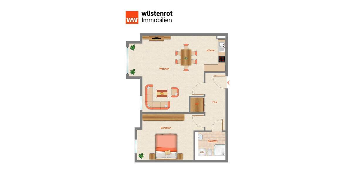 Etagenwohnung Mittweida - 2 Zimmer, 49 m&sup2;, 56.500&euro; | Angebot:25768252