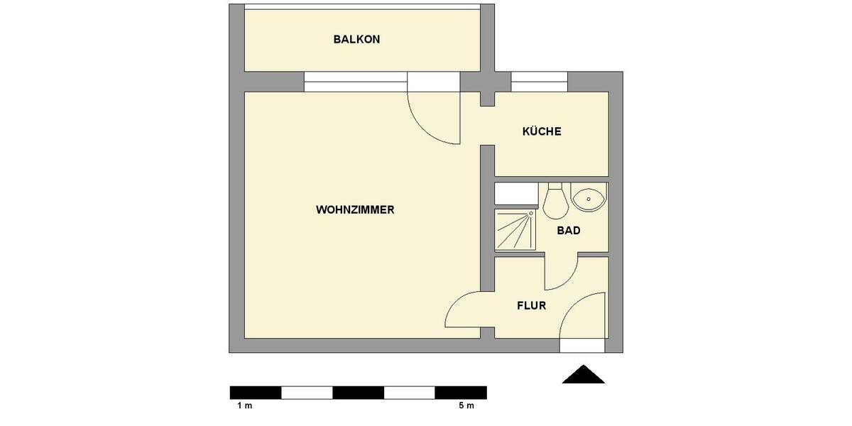 Etagenwohnung Chemnitz Helbersdorf - 1 Zimmer, 32 m&sup2;, 152&euro; | Angebot:25794233