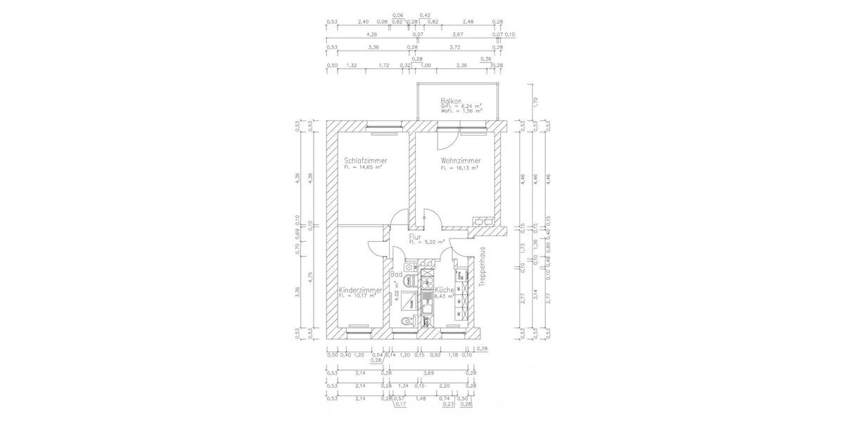 Erdgeschoßwohnung Chemnitz Borna-Heinersdorf - 3 Zimmer, 58 m&sup2;, 390&euro; | Angebot:24345762