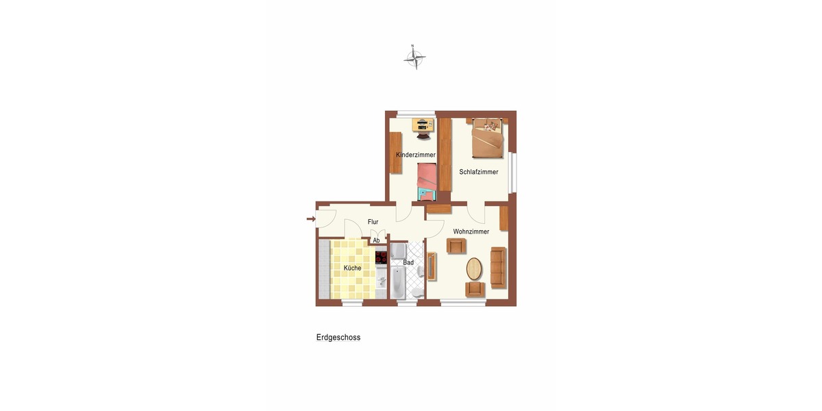 Gemütliche 3-Zimmer Erdgeschoss-Wohnung in ruhiger grüner Umgebung - Erdgeschoßwohnung Mittweida | Angebot:27301715