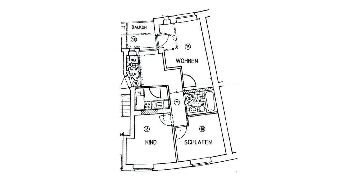 Etagenwohnung Chemnitz Ebersdorf - 3 Zimmer, 78.500&euro; | Angebot:25928022