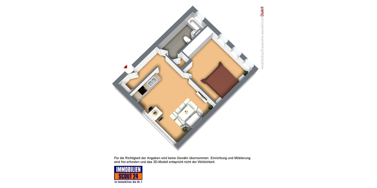 Etagenwohnung Hohenstein-Ernstthal Ernstthal - 2 Zimmer, 65 m&sup2;, 440&euro; | Angebot:27005131