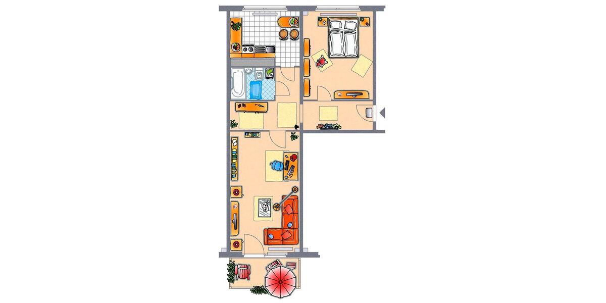 Etagenwohnung Chemnitz Hilbersdorf - 2 Zimmer, 62 m&sup2;, 371&euro; | Angebot:26681188