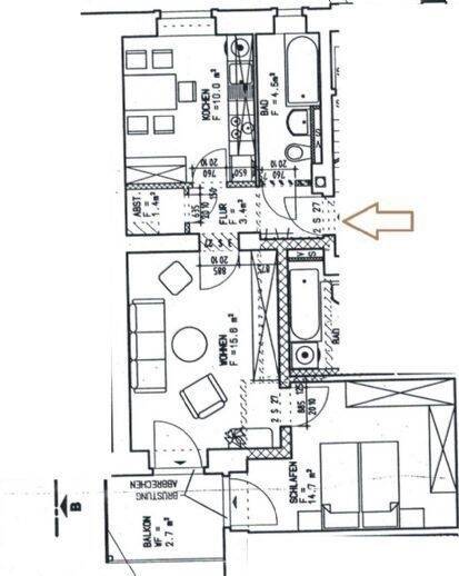 Ohlala...Moderner Grundriss, tolle 2 Raum-Whg. mit Balkon und Fenster im Bad !!! 2 zimmer