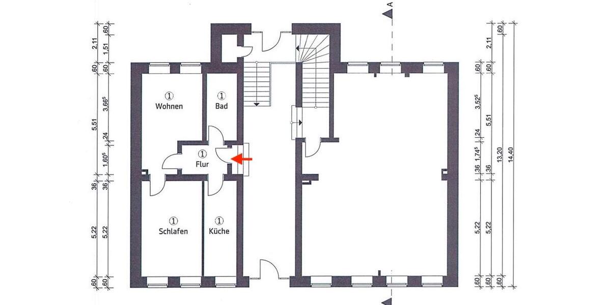 Erdgeschoßwohnung Chemnitz Kapellenberg - 2 Zimmer, 54 m&sup2;, 275&euro; | Angebot:26321566