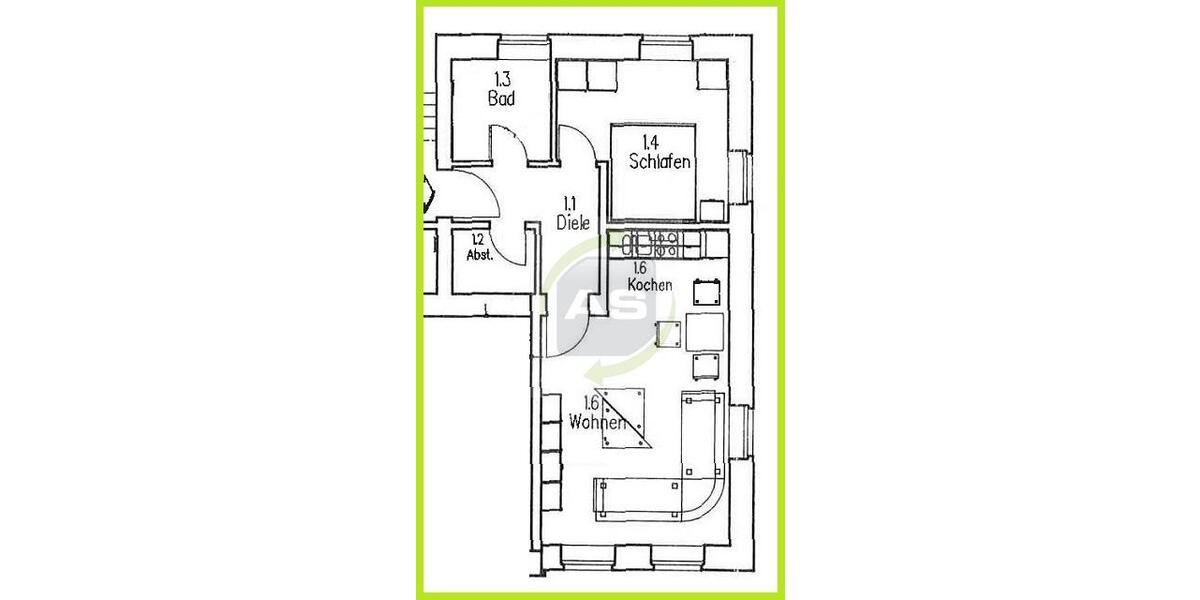 Erdgeschoßwohnung Chemnitz Ebersdorf - 2 Zimmer, 46 m&sup2;, 225&euro; | Angebot:25713822