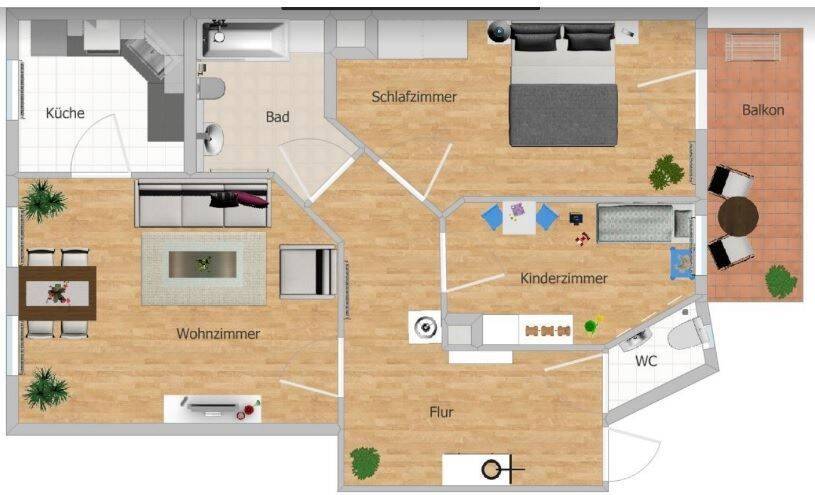 Etagenwohnung Chemnitz Sonnenberg - 6 Zimmer, 160 m&sup2;, 174.000&euro; | Angebot:26473186