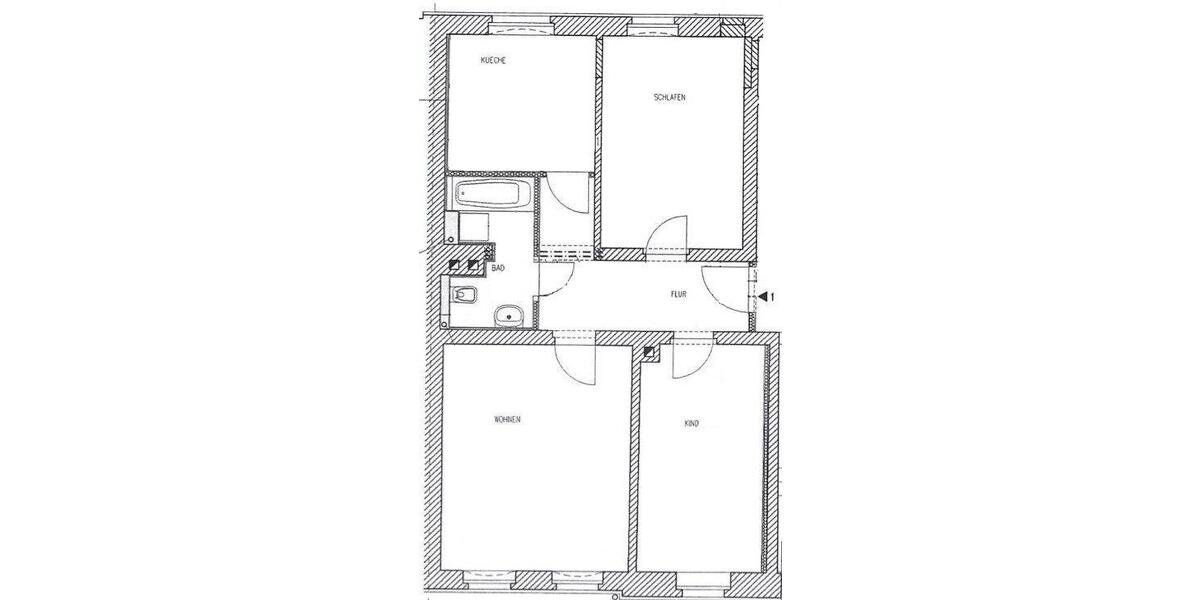Erdgeschoßwohnung Chemnitz Ebersdorf - 3 Zimmer, 69 m&sup2;, 330&euro; | Angebot:17627960