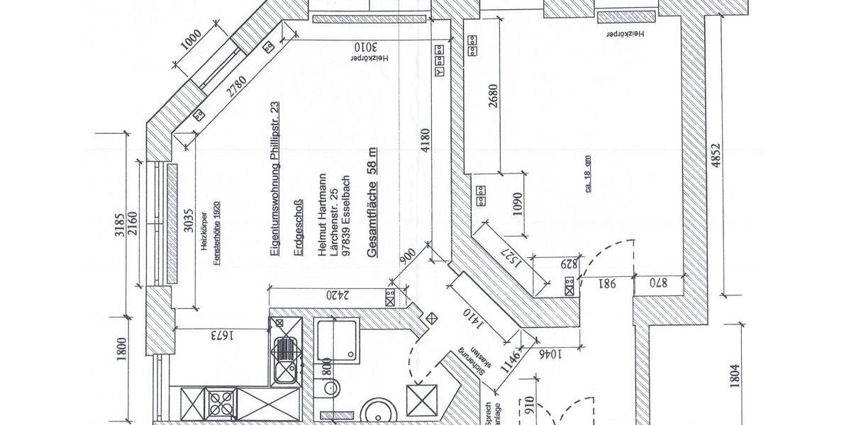 Erdgeschoßwohnung Chemnitz Hilbersdorf - 2 Zimmer, 58 m&sup2;, 50.000&euro; | Angebot:22954623
