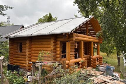 Blockhaus, Haus, Sauna, Badehaus, Gästehaus, Sommerhaus. 3 zimmer