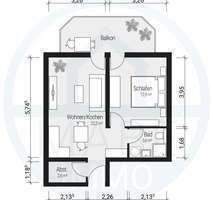Etagenwohnung Gersdorf - 2 Zimmer, 39 m&sup2;, 230&euro; | Angebot:26819781