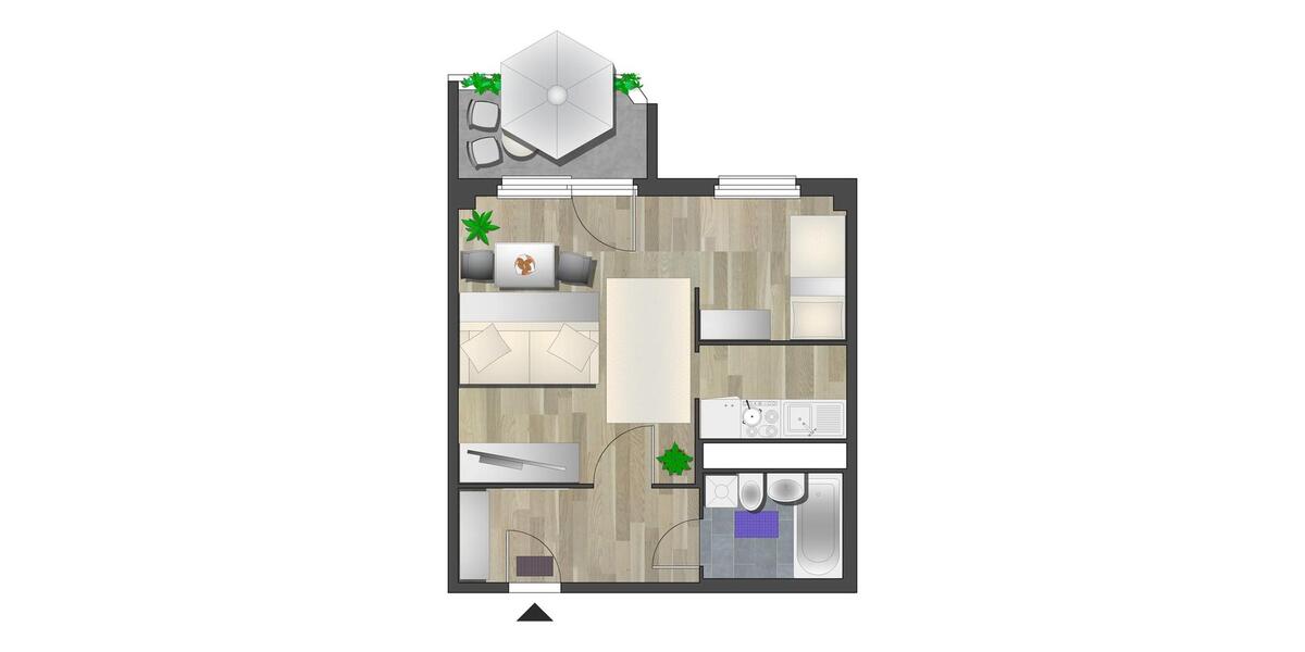 Etagenwohnung Chemnitz Altendorf - 1 Zimmer, 34 m&sup2;, 224&euro; | Angebot:26682150