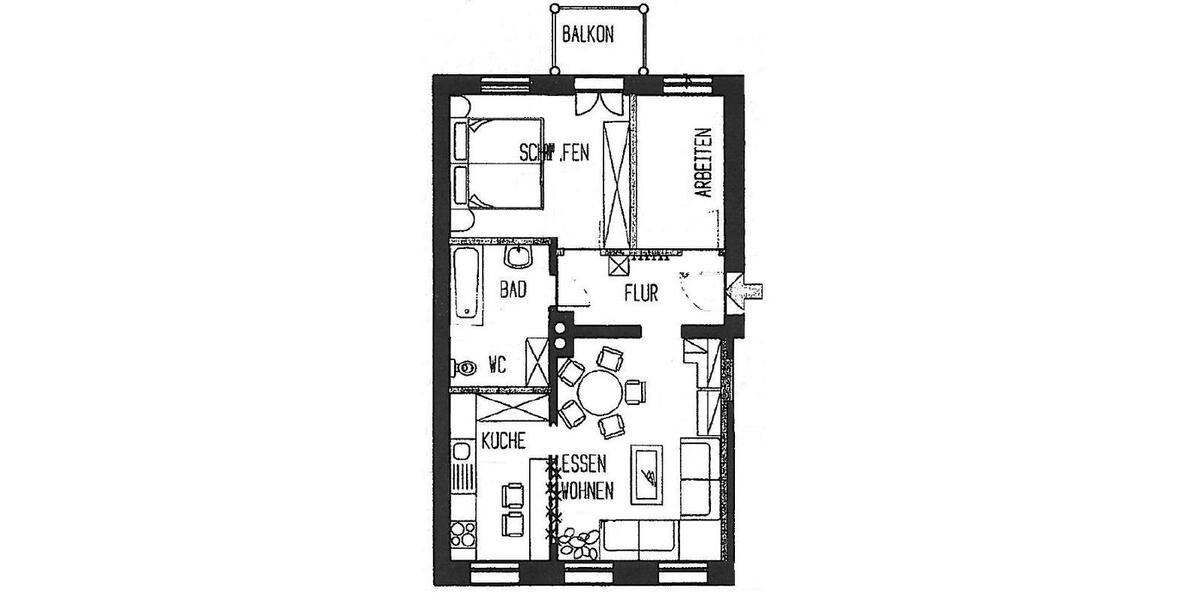 Erdgeschoßwohnung Chemnitz Kapellenberg - 3 Zimmer, 58 m&sup2;, 435&euro; | Angebot:26295074