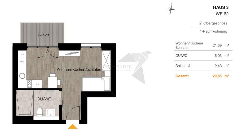 ++ Erstbezug nach Neubau ++ 1-Zimmer-Wohnung mit Balkon und Einbauküche am Kulturpalast 1 zimmer