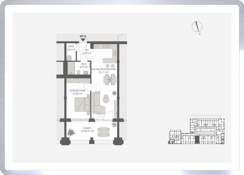 Etagenwohnung Mittweida - 2 Zimmer, 65 m&sup2;, 655&euro; | Angebot:26557573