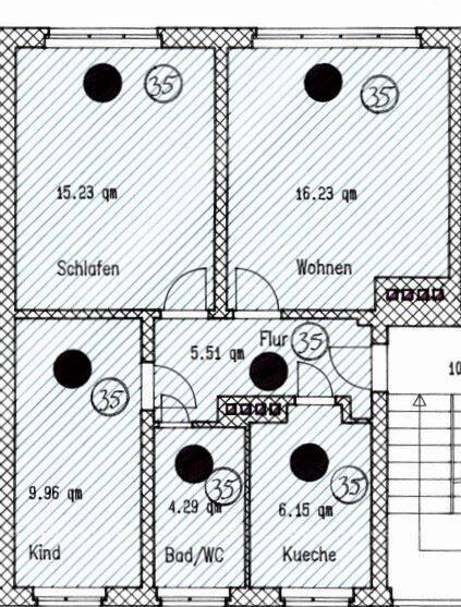 Etagenwohnung Chemnitz Altchemnitz - 3 Zimmer, 60 m&sup2;, 69.000&euro; | Angebot:26816201