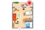 Etagenwohnung Chemnitz Borna-Heinersdorf - 1 Zimmer, 36 m&sup2;, 245&euro; | Angebot:26682144