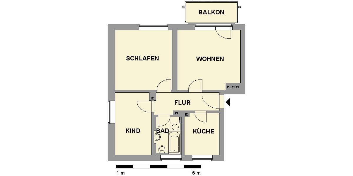 Ruhig gelegene 3-Raum-Wohnung in gepflegter Wohnlage 3 zimmer