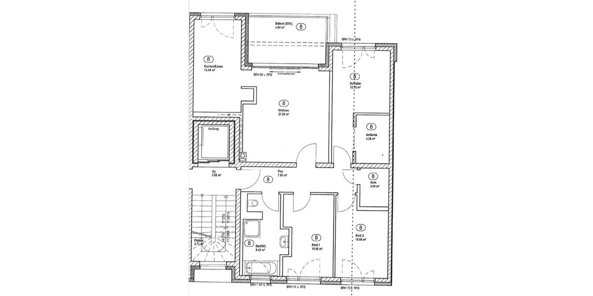 Etagenwohnung Chemnitz Kapellenberg - 4 Zimmer, 96 m&sup2;, 315.000&euro; | Angebot:26384481