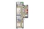 Etagenwohnung Chemnitz Kapellenberg - 3 Zimmer, 52 m&sup2;, 314&euro; | Angebot:26693438