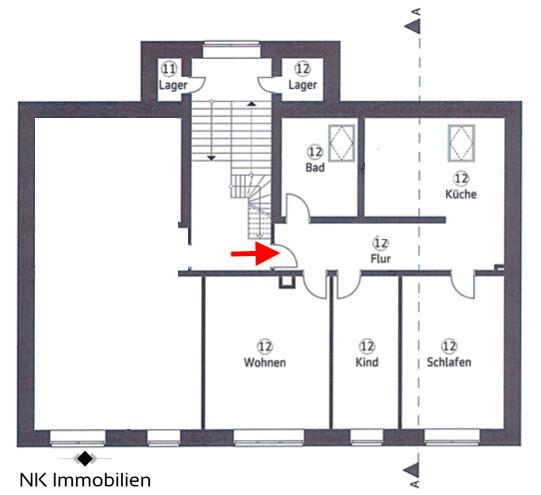 Dachgeschoßwohnung Chemnitz Kapellenberg - 3 Zimmer, 88 m&sup2;, 440&euro; | Angebot:26321563