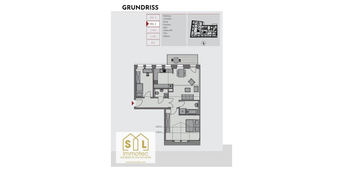 Dachgeschoßwohnung Chemnitz Altendorf - 3 Zimmer, 77 m&sup2;, 686&euro; | Angebot:26195979
