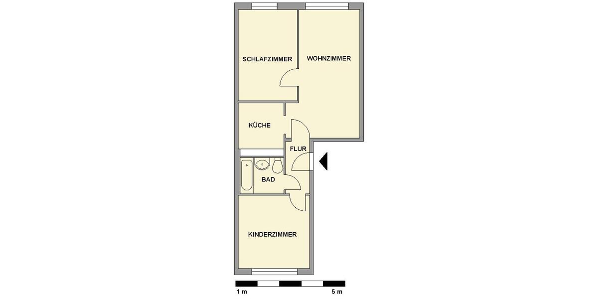Etagenwohnung Chemnitz Klaffenbach - 3 Zimmer, 53 m&sup2;, 321&euro; | Angebot:26681319