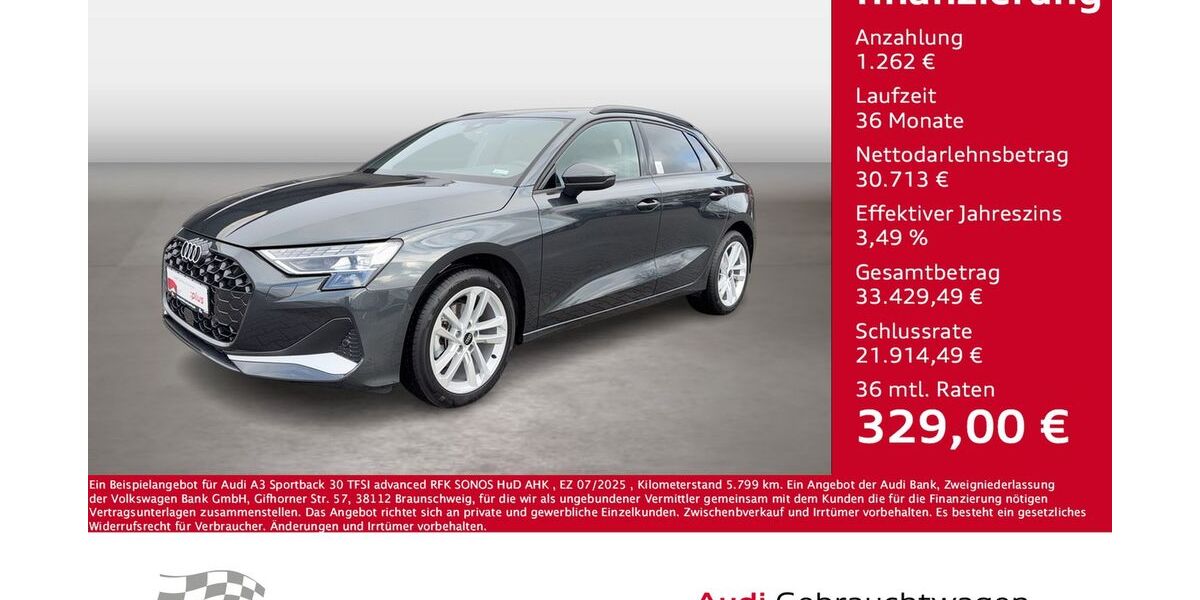 Audi A3 5.799 km 31.975 &euro; Bernsdorf 09337