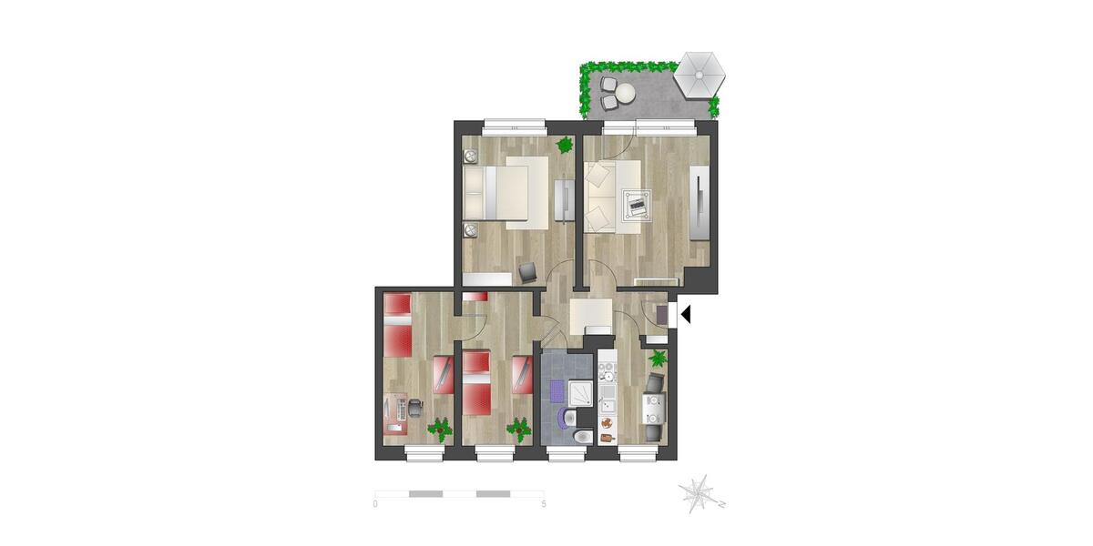 4-Raum-Familienwohnung mit Tageslichtbad 4 zimmer