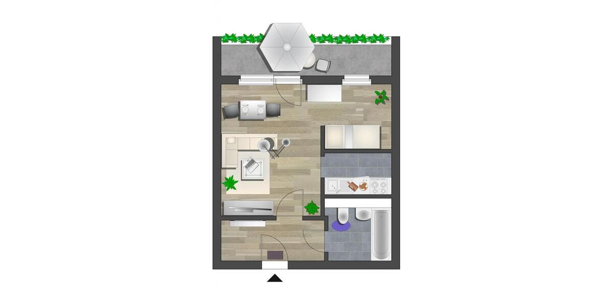 Etagenwohnung Chemnitz Markersdorf - 1 Zimmer, 35 m&sup2;, 224&euro; | Angebot:25980935