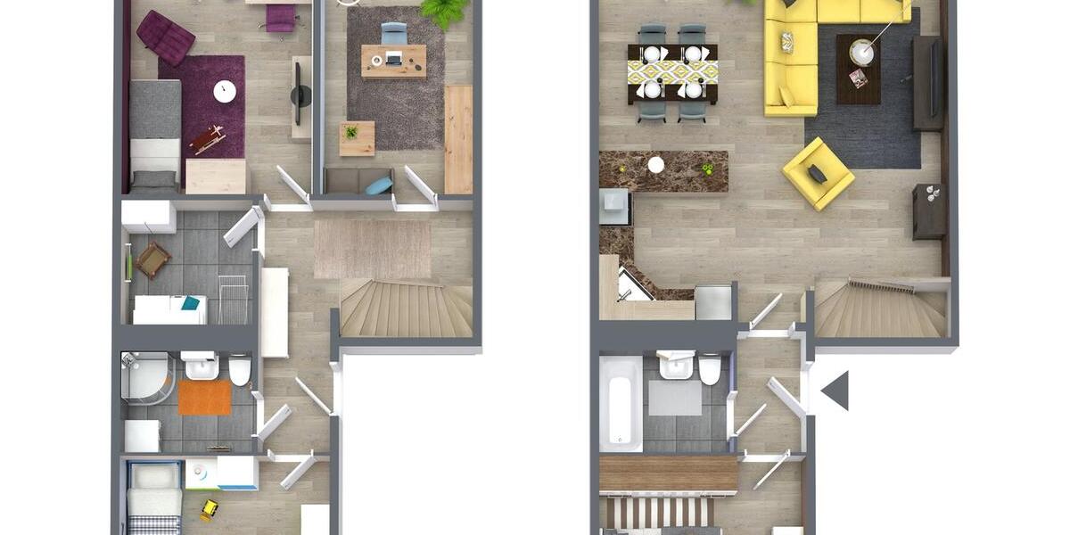 Maisonettenwohnung Chemnitz Klaffenbach - 5 Zimmer, 112 m&sup2;, 670&euro; | Angebot:23864351