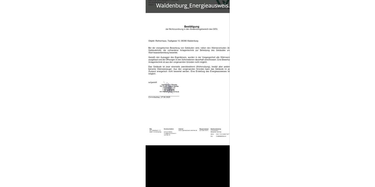 Reihenhaus Waldenburg - 5 Zimmer, 100 m&sup2;, 55.000&euro; | Angebot:26212573