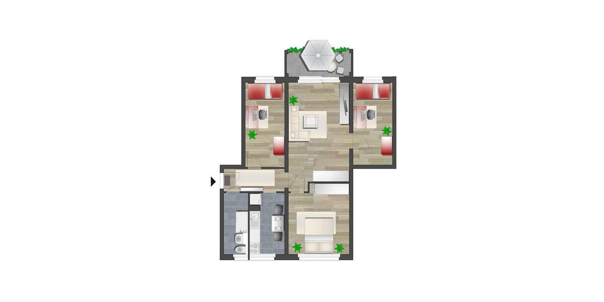 4-Raum-Familienwohnung mit Balkon 4 zimmer