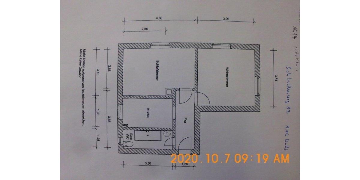 Etagenwohnung Hohenstein-Ernstthal Ernstthal - 2 Zimmer, 46 m&sup2;, 240&euro; | Angebot:26395196