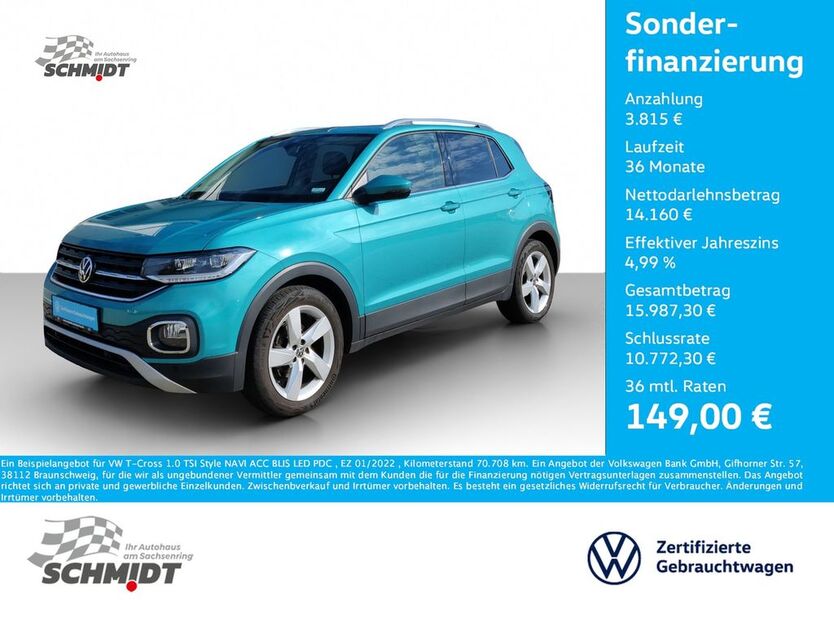 VW T-Cross 70.708 km 17.975 € Bernsdorf 09337