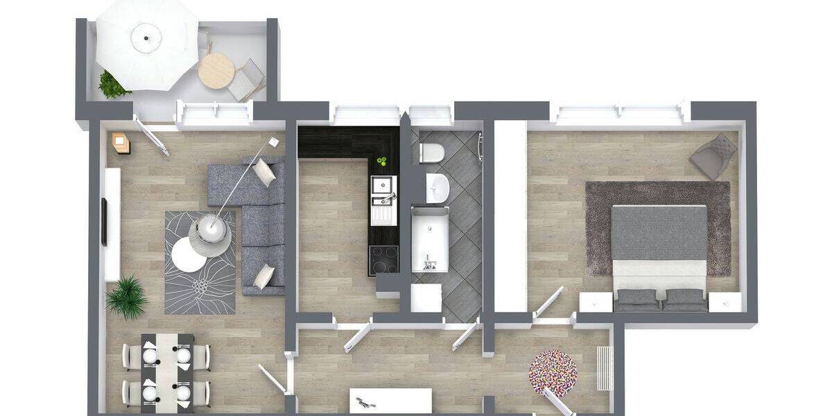 Etagenwohnung Chemnitz Altendorf - 2 Zimmer, 56 m&sup2;, 350&euro; | Angebot:26695887
