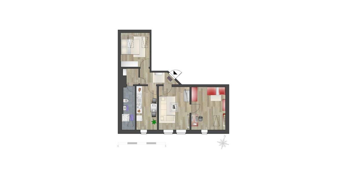 Etagenwohnung Chemnitz Gablenz - 3 Zimmer, 62 m&sup2;, 375&euro; | Angebot:26917501