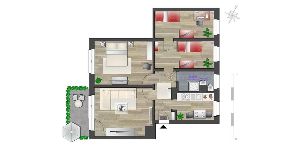 Erdgeschoßwohnung Chemnitz Borna-Heinersdorf - 4 Zimmer, 71 m&sup2;, 485&euro; | Angebot:26682060