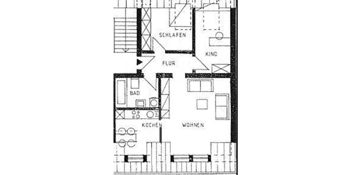 Dachgeschoßwohnung Chemnitz Hilbersdorf - 2 Zimmer, 69 m&sup2;, 330&euro; | Angebot:25854240