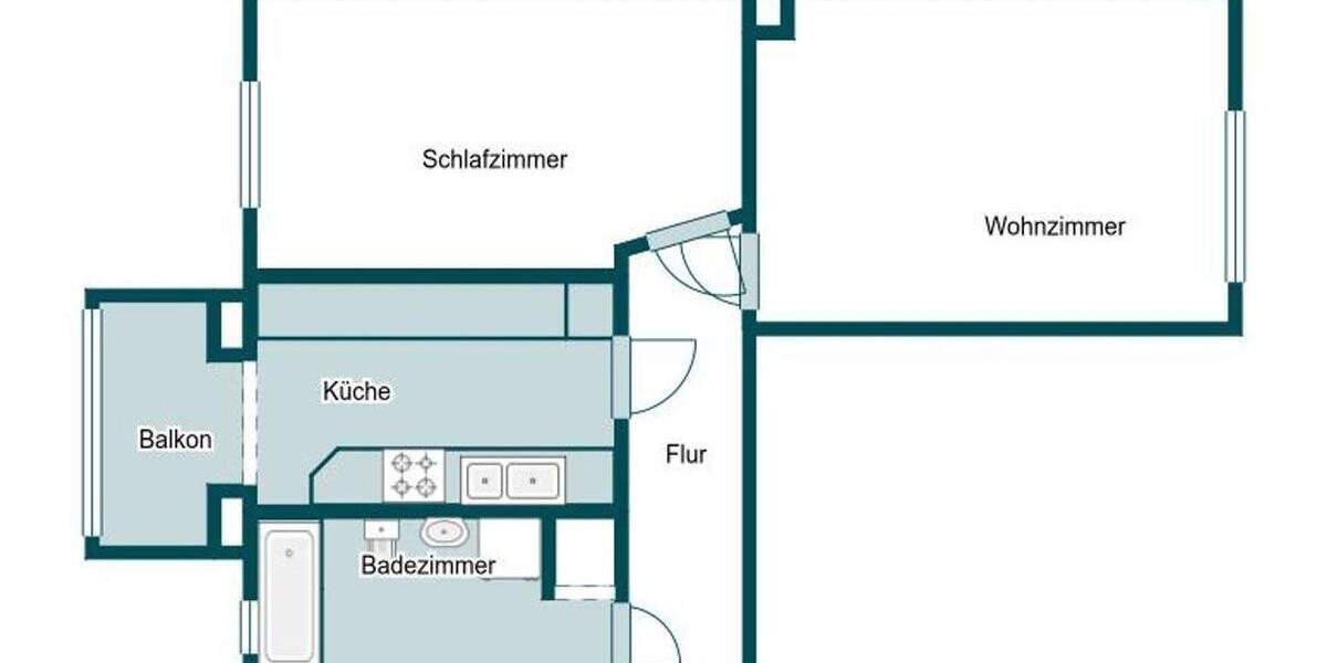 lastenfreie Bezugsfreie und teilmöblierte 2-Zi.-Wohnung in ruhiger Lage 2 zimmer